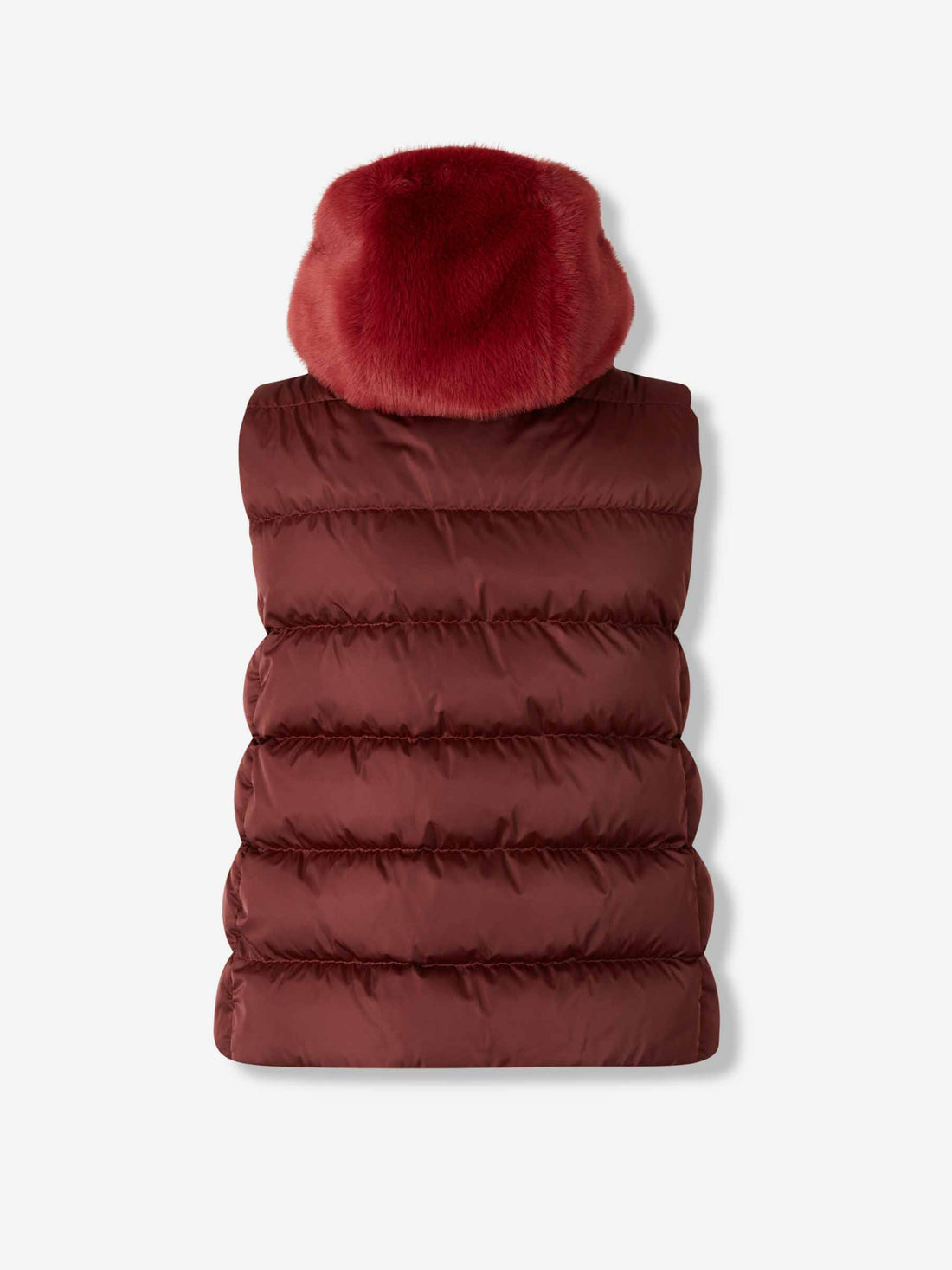 Outlet online Herno Mujer Chaleco Acolchado Capucha color Rojo sku 775-000220 02 - Foto 2