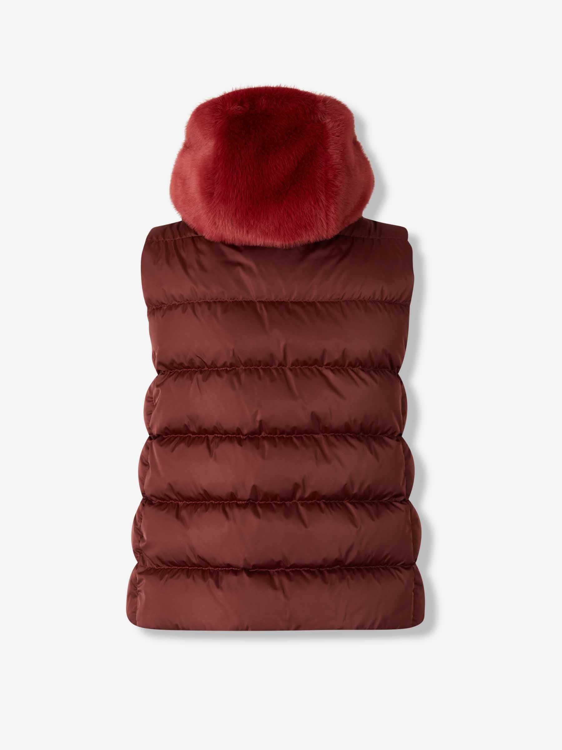 Outlet online Herno Mujer Chaleco Acolchado Capucha color Rojo sku 775-000220 02 - Foto 2