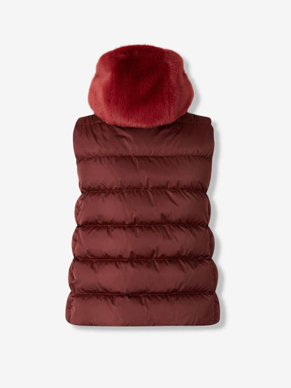 Outlet online Herno Mujer Chaleco Acolchado Capucha color Rojo sku 775-000220 02 - Foto 2