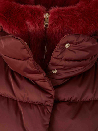 Outlet online Herno Mujer Chaleco Acolchado Capucha color Rojo sku 775-000220 02 - Foto 3