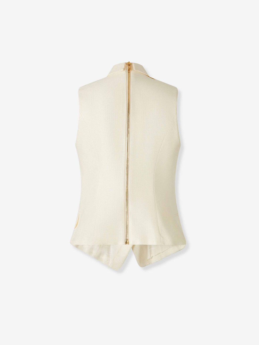 Outlet online Balmain Mujer Chaleco Doble Cruce color Crema sku 775-000223 01 - Foto 2