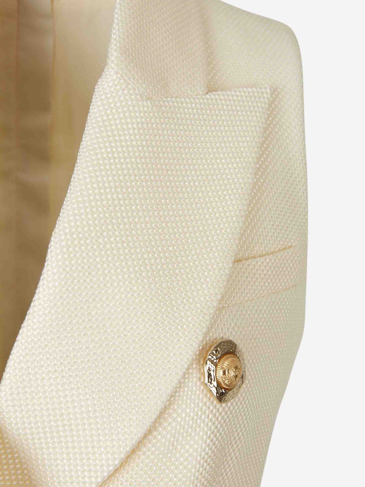 Outlet online Balmain Mujer Chaleco Doble Cruce color Crema sku 775-000223 01 - Foto 3