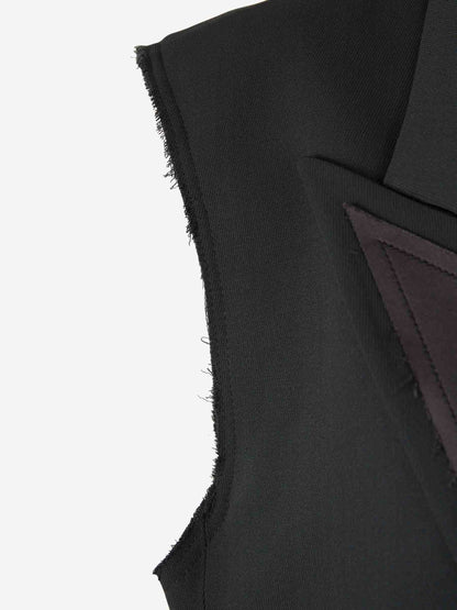 Outlet online Ami Paris Mujer Chaleco Vestir Lana color Negro sku 775-000230 01 - Foto 4