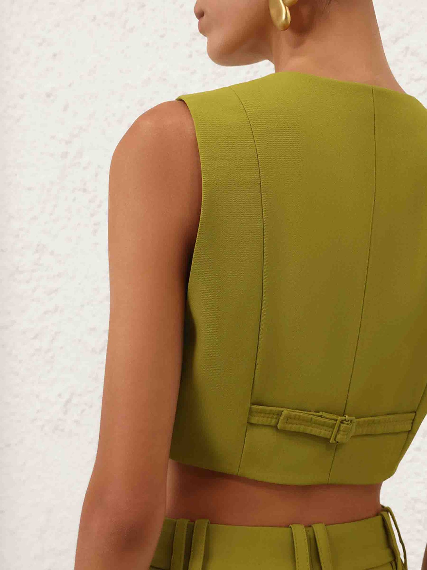 Zimmermann Mujer Barcelona Chaleco Luna Lana color Verde sku 775-000240 01 - Foto 3