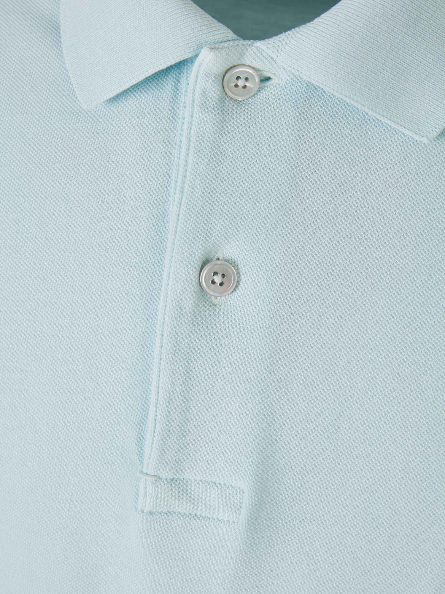 Outlet online Tom Ford Hombre Polo Piqué Algodón color Azul Cielo sku 552-001445 09 - Foto 4