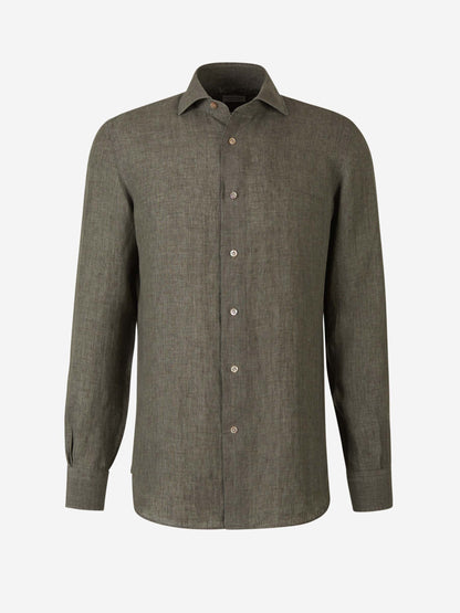 Outlet online Santa Eulalia Hombre Camisa Fluida Lino color Verde Militar sku 531-006248 02 - Foto 1