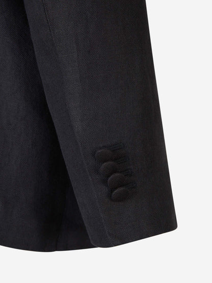 Outlet online Boglioli Hombre Traje Liso Lino color Azul Marino sku 312-002795 02 - Foto 5