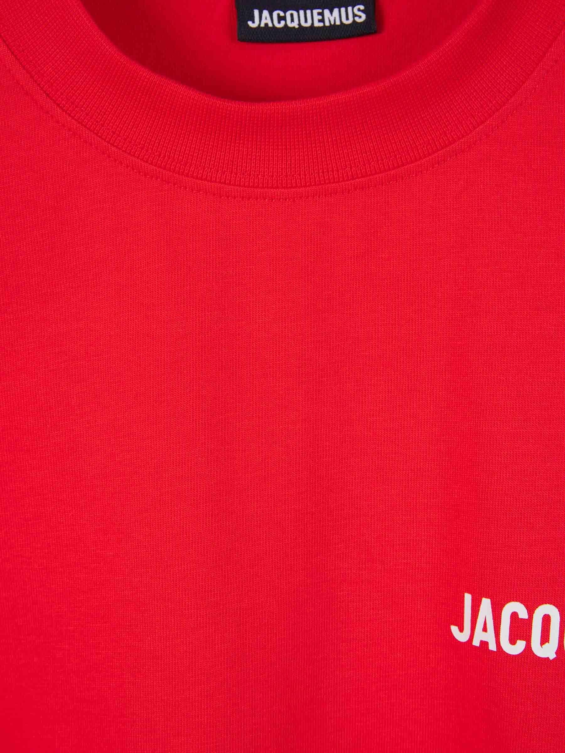 Jacquemus Camiseta Logo Algodón color Rojo sku 782-001541 01 - Foto 4