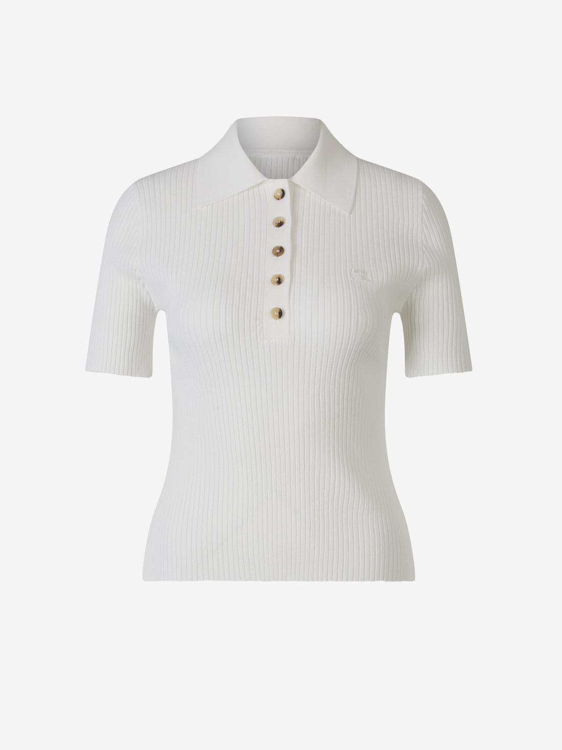 Courrèges Mujer Barcelona Top Polo Canalé color Blanco sku 782-001593 02 - Foto 1