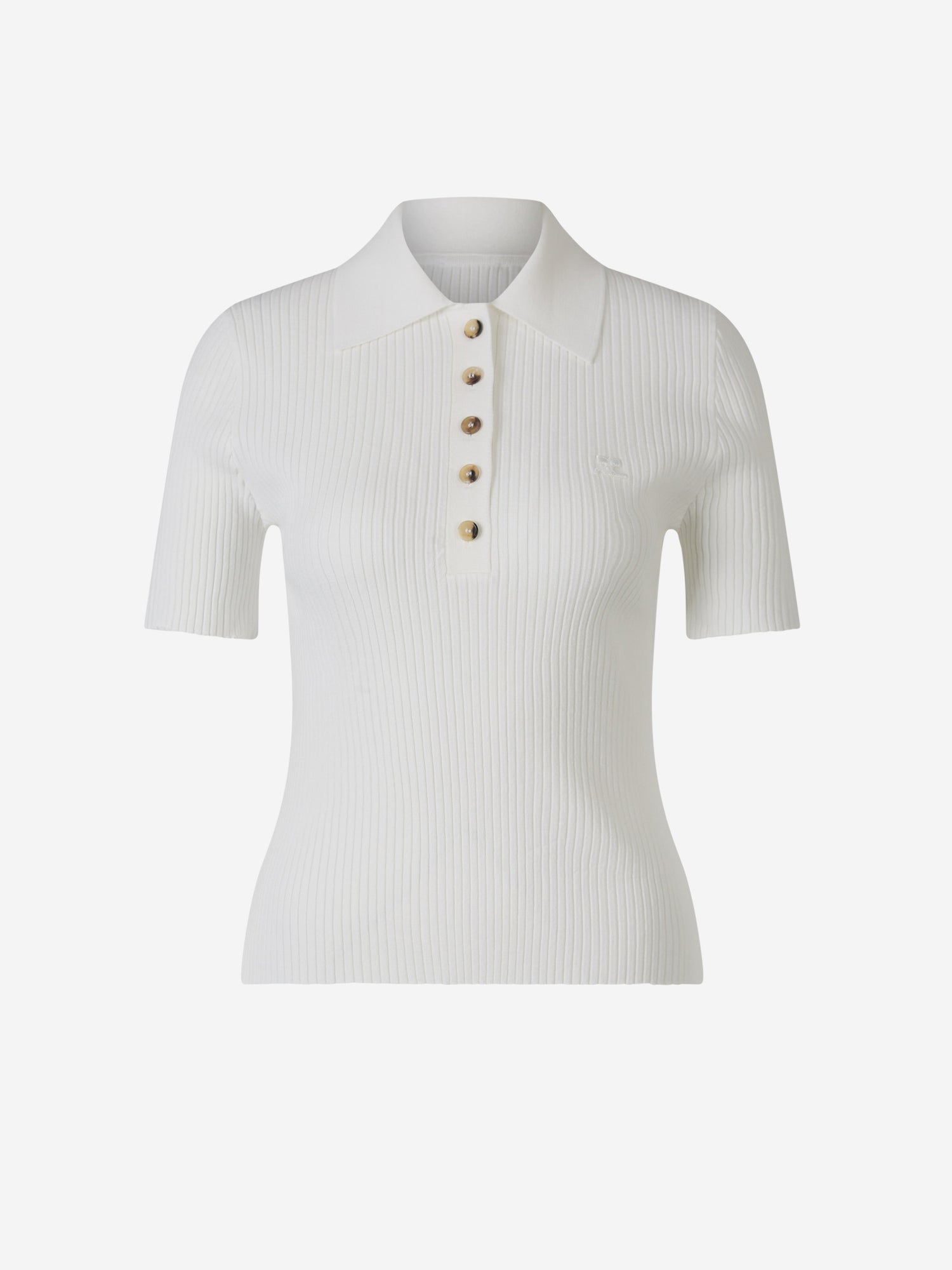 Courrèges Mujer Barcelona Top Polo Canalé color Blanco sku 782-001593 02 - Foto 1