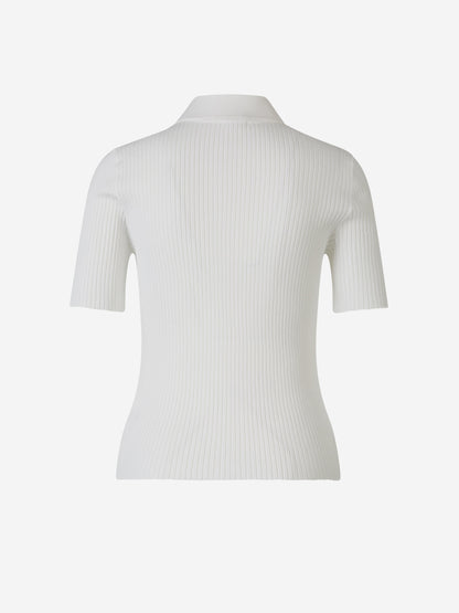 Courrèges Mujer Barcelona Top Polo Canalé color Blanco sku 782-001593 02 - Foto 2