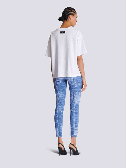 Balmain Mujer Barcelona Camiseta Kiss Algodón color Blanco sku 782-001662 01 - Foto 3
