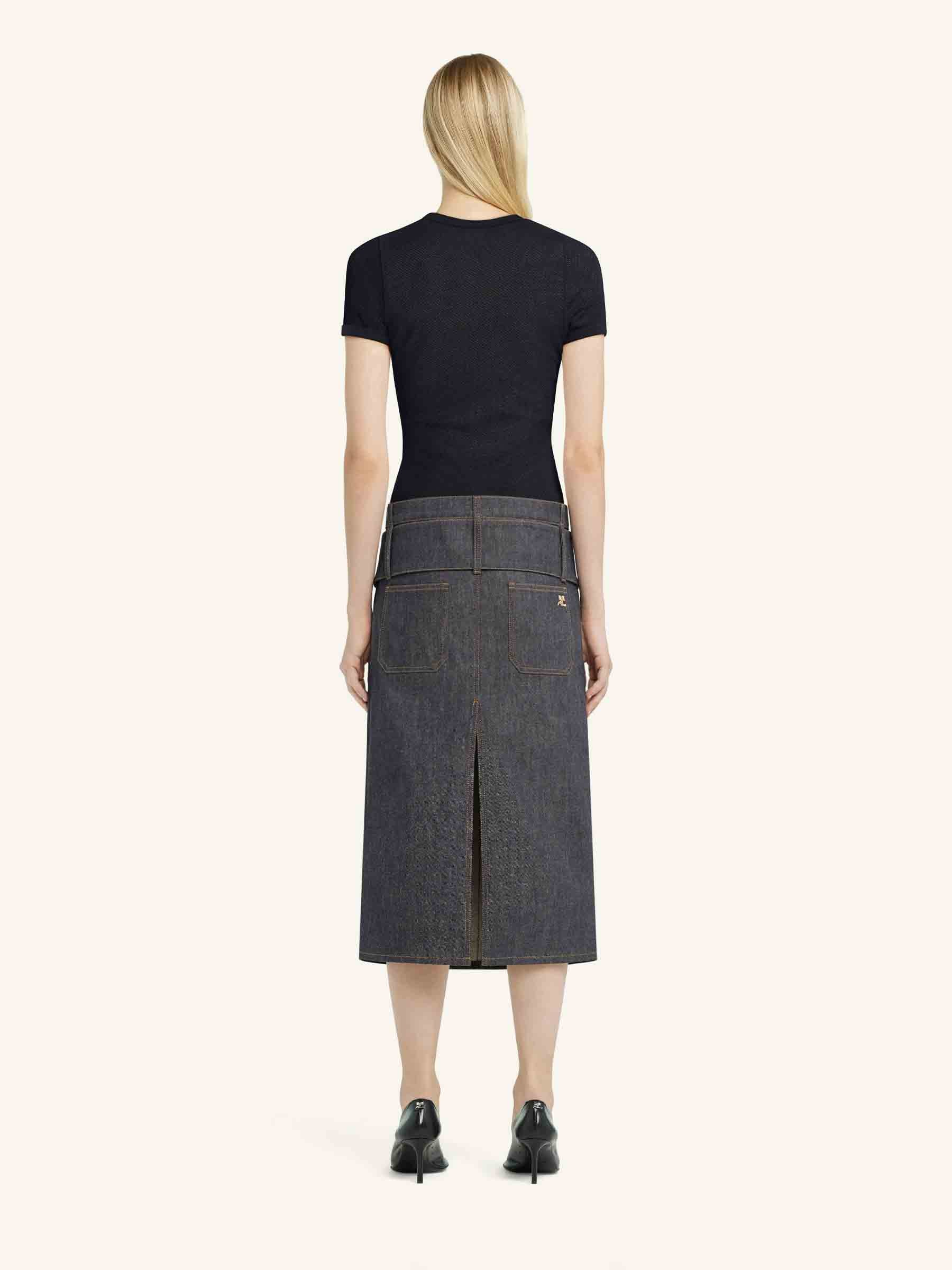 Outlet online Courrèges Mujer Camiseta Malla Logo color Negro sku 782-001665 01 - Foto 3