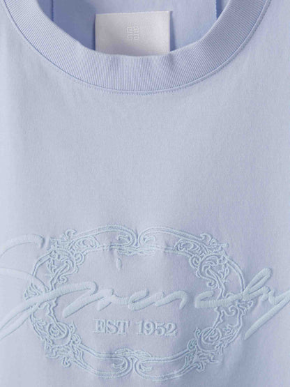 Givenchy Mujer Barcelona Camiseta Logo Algodón color Azul Celeste sku 782-001669 01 - Foto 3