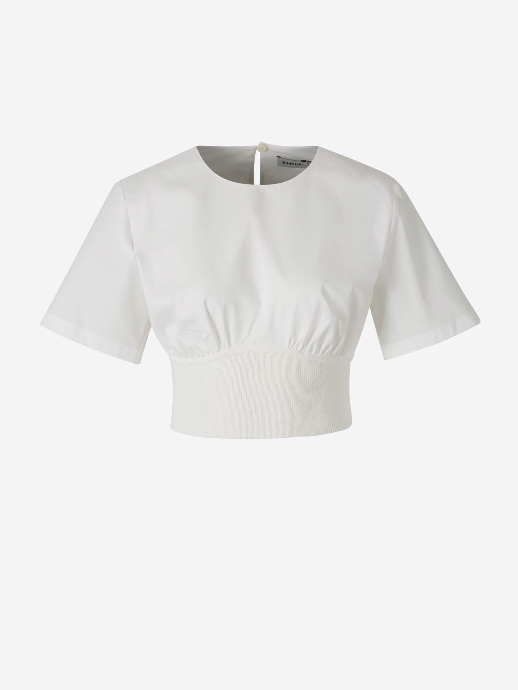 Outlet online Simkhai Mujer Top Adair Canalé color Blanco sku 782-001681 01 - Foto 1