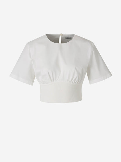 Outlet online Simkhai Mujer Top Adair Canalé color Blanco sku 782-001681 01 - Foto 1