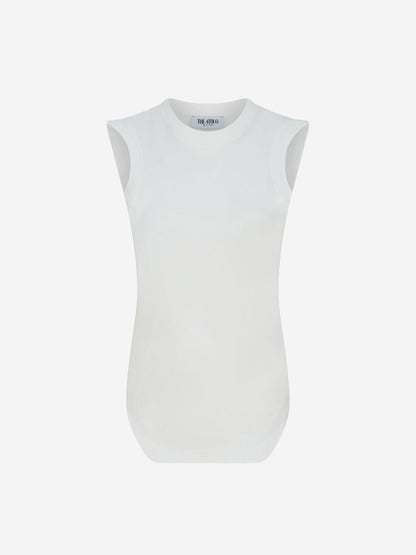 Outlet online The Attico Mujer Top Reese Algodón color Blanco sku 782-001686 01 - Foto 1