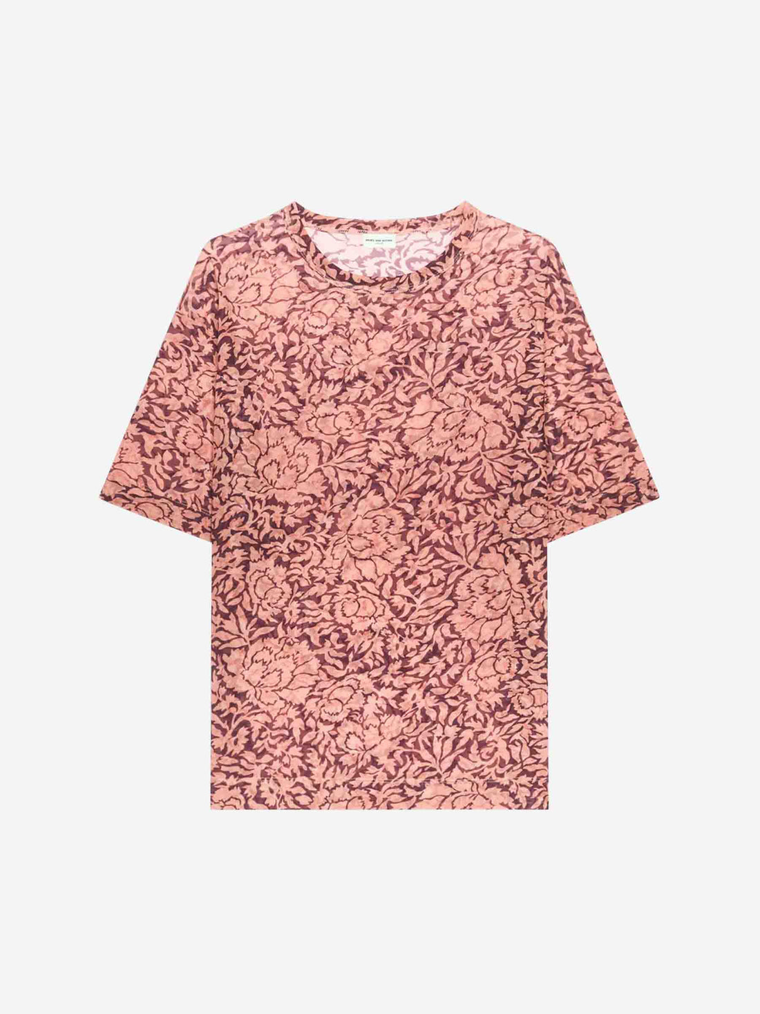 Dries Van Noten Mujer Barcelona Camiseta Transparente Estampado color Coral sku 782-001710 01 - Foto 1