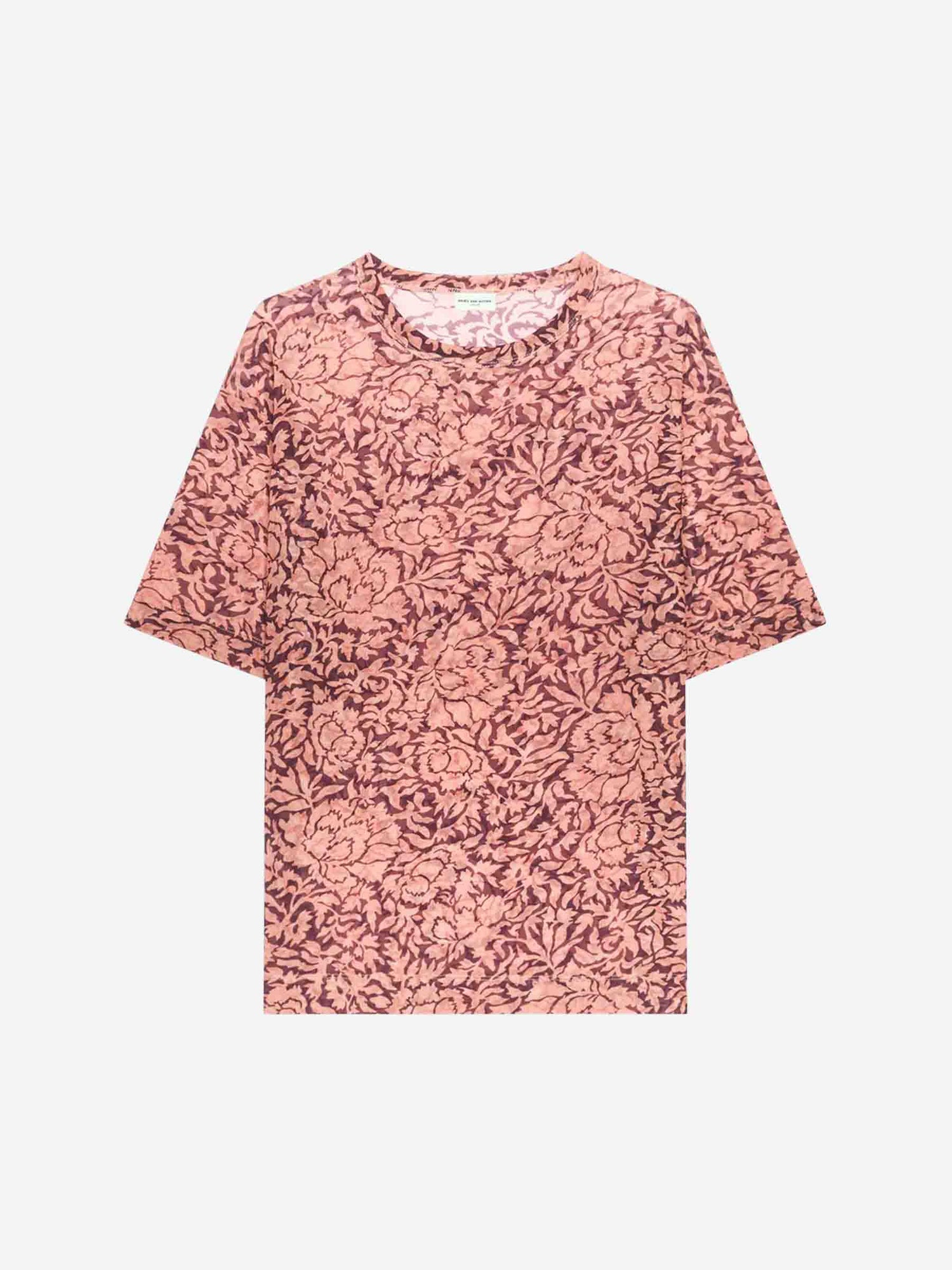 Dries Van Noten Mujer Barcelona Camiseta Transparente Estampado color Coral sku 782-001710 01 - Foto 1