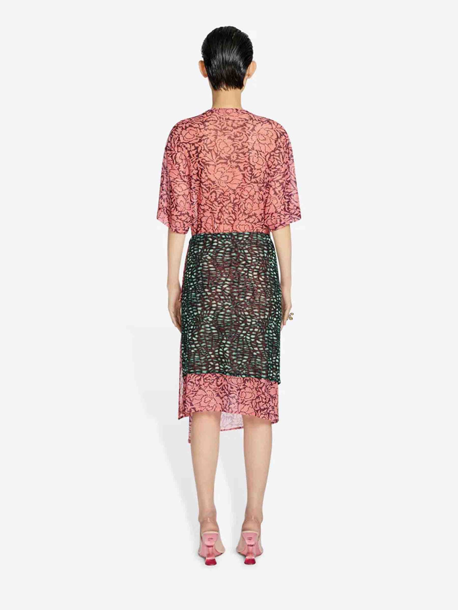 Dries Van Noten Mujer Barcelona Camiseta Transparente Estampado color Coral sku 782-001710 01 - Foto 4