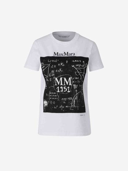 Max Mara Mujer Barcelona Camiseta Logo Algodón color Blanco sku 782-001755 01 - Foto 1