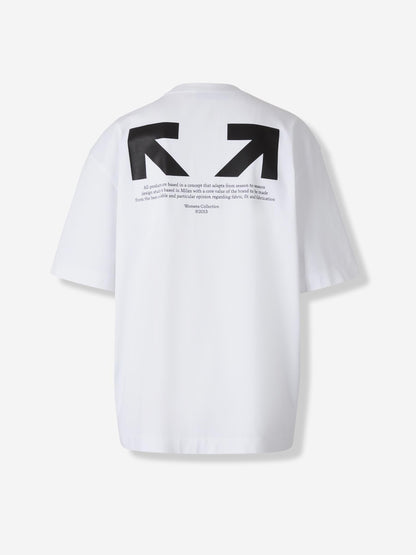 Outlet online Off-White Mujer Camiseta Cuello Redondo color Blanco sku 782-001782 01 - Foto 2