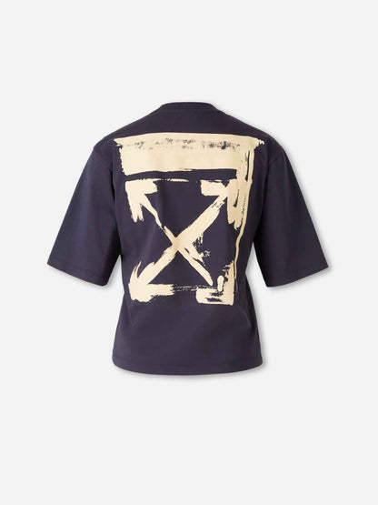 Outlet online Off-White Mujer Camiseta Cuello Redondo color Azul Noche sku 782-001784 01 - Foto 2
