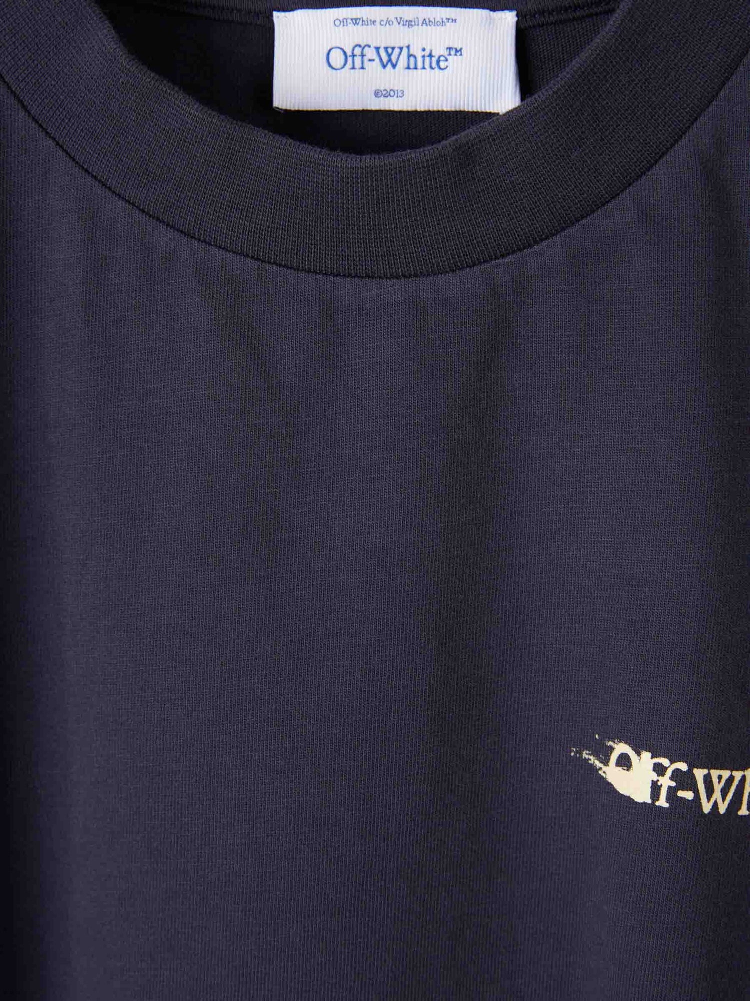 Outlet online Off-White Mujer Camiseta Cuello Redondo color Azul Noche sku 782-001784 01 - Foto 3