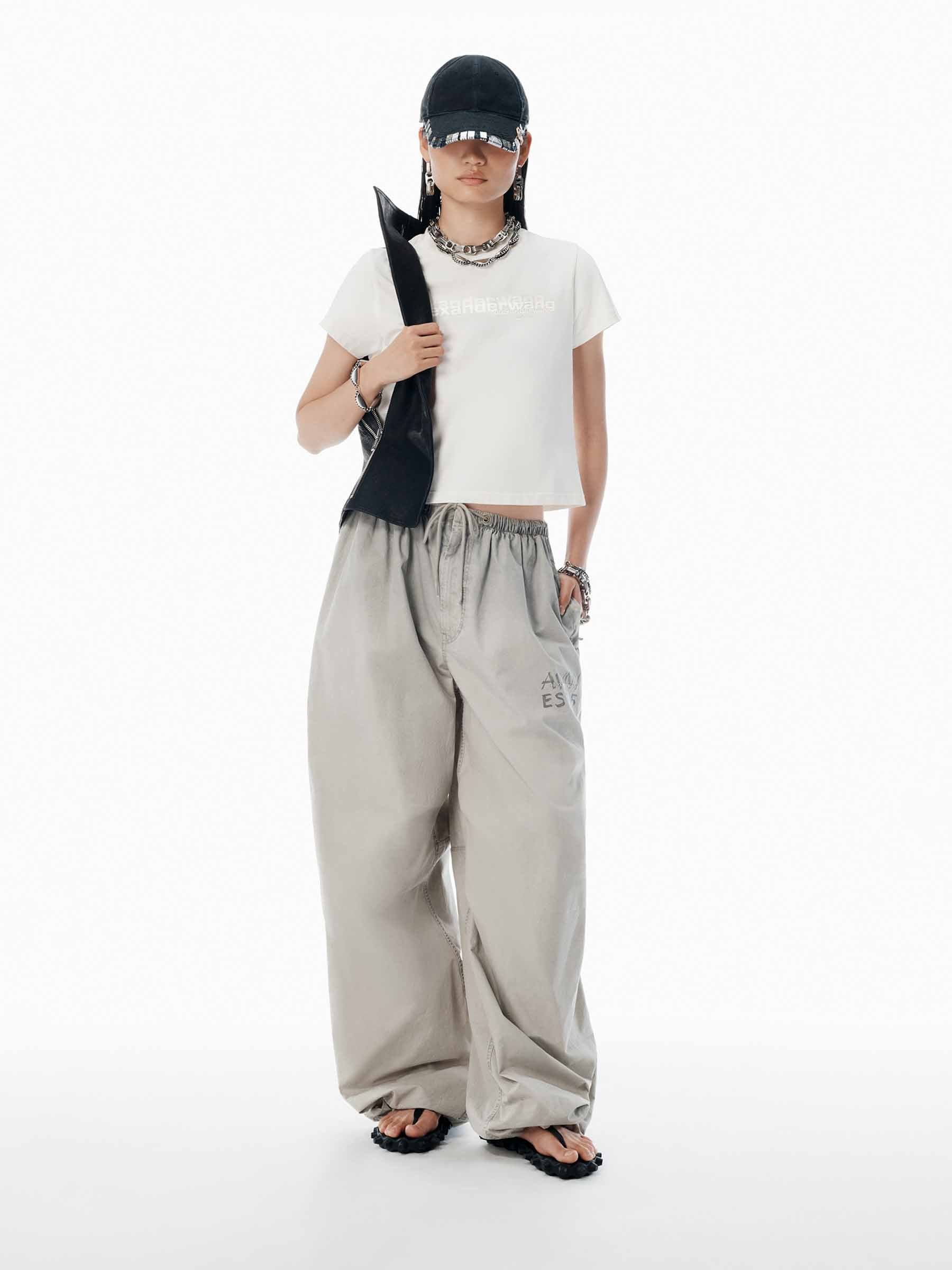 Outlet online Alexander Wang Mujer Camiseta Logo Algodón color Blanco sku 782-001795 01 - Foto 2