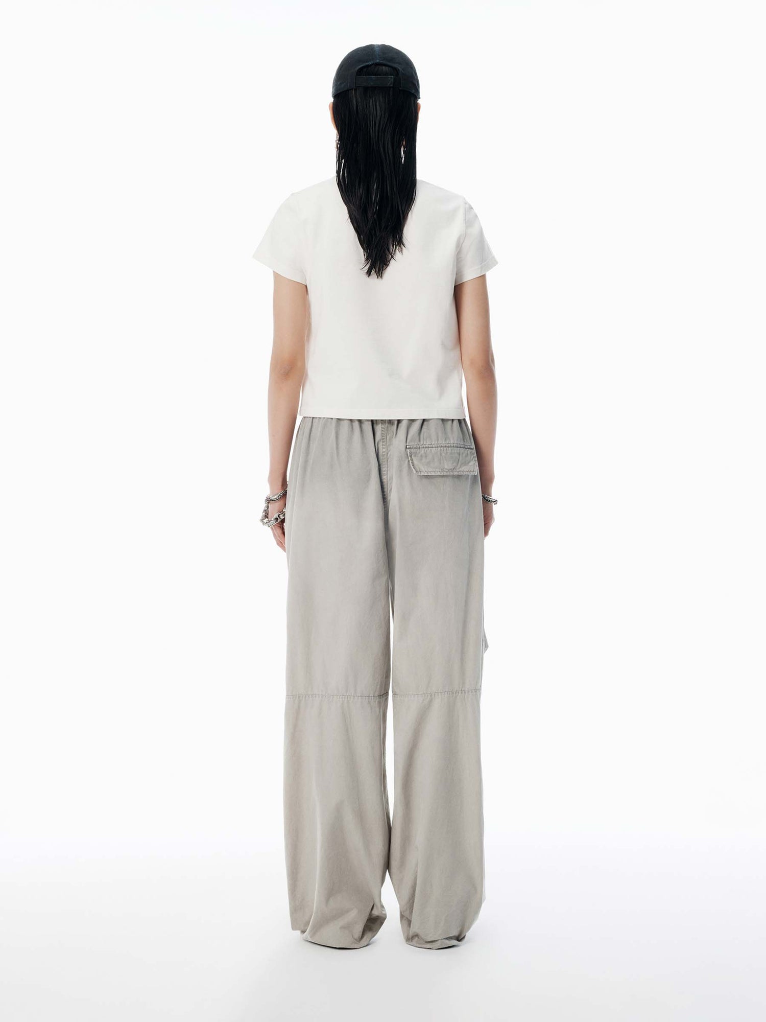 Outlet online Alexander Wang Mujer Camiseta Logo Algodón color Blanco sku 782-001795 01 - Foto 3