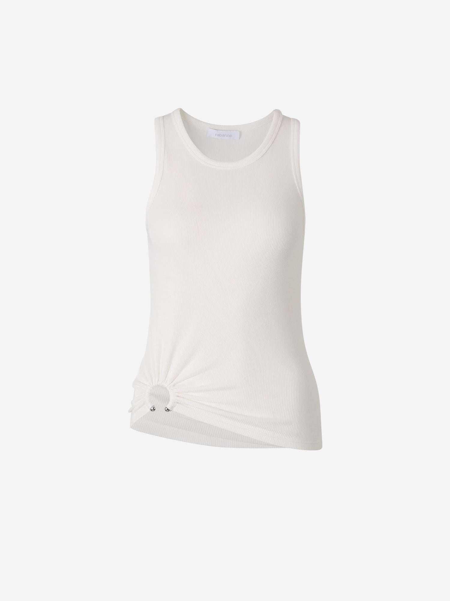 Outlet online Rabanne Mujer Top Signature Piercing color Blanco sku 782-001809 01 - Foto 1