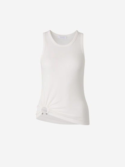 Outlet online Rabanne Mujer Top Signature Piercing color Blanco sku 782-001809 01 - Foto 1