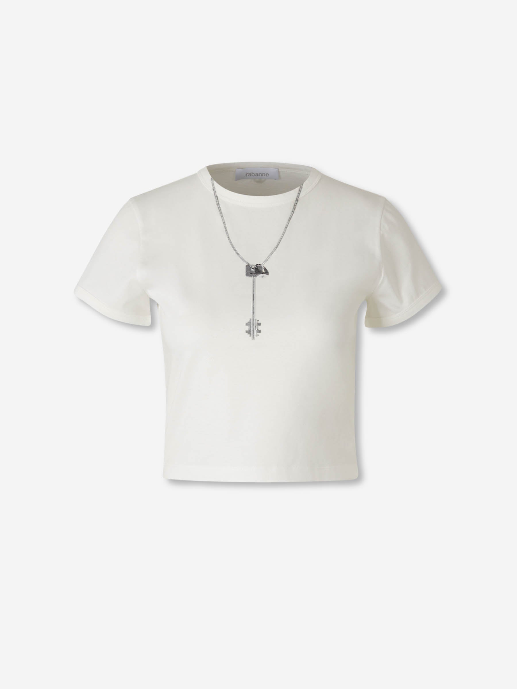Outlet online Rabanne Mujer Camiseta Cuello Redondo color Blanco sku 782-001811 01 - Foto 1
