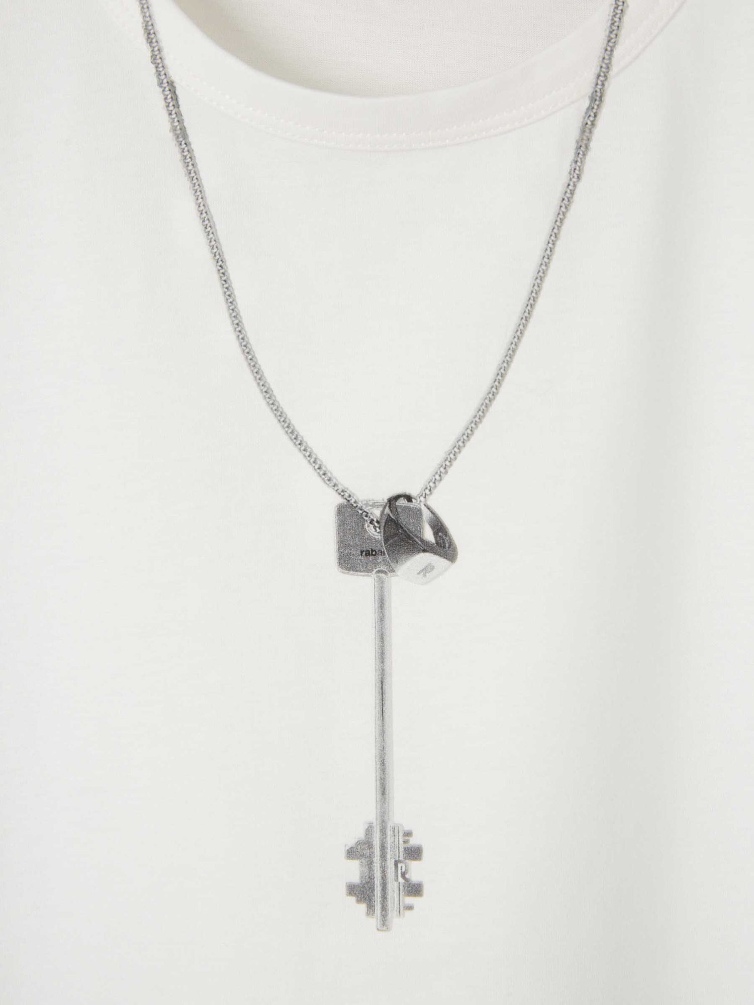 Outlet online Rabanne Mujer Camiseta Cuello Redondo color Blanco sku 782-001811 01 - Foto 3