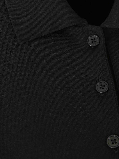 Outlet online McQueen Mujer Polo Punto Encaje color Negro sku 782-001822 01 - Foto 3