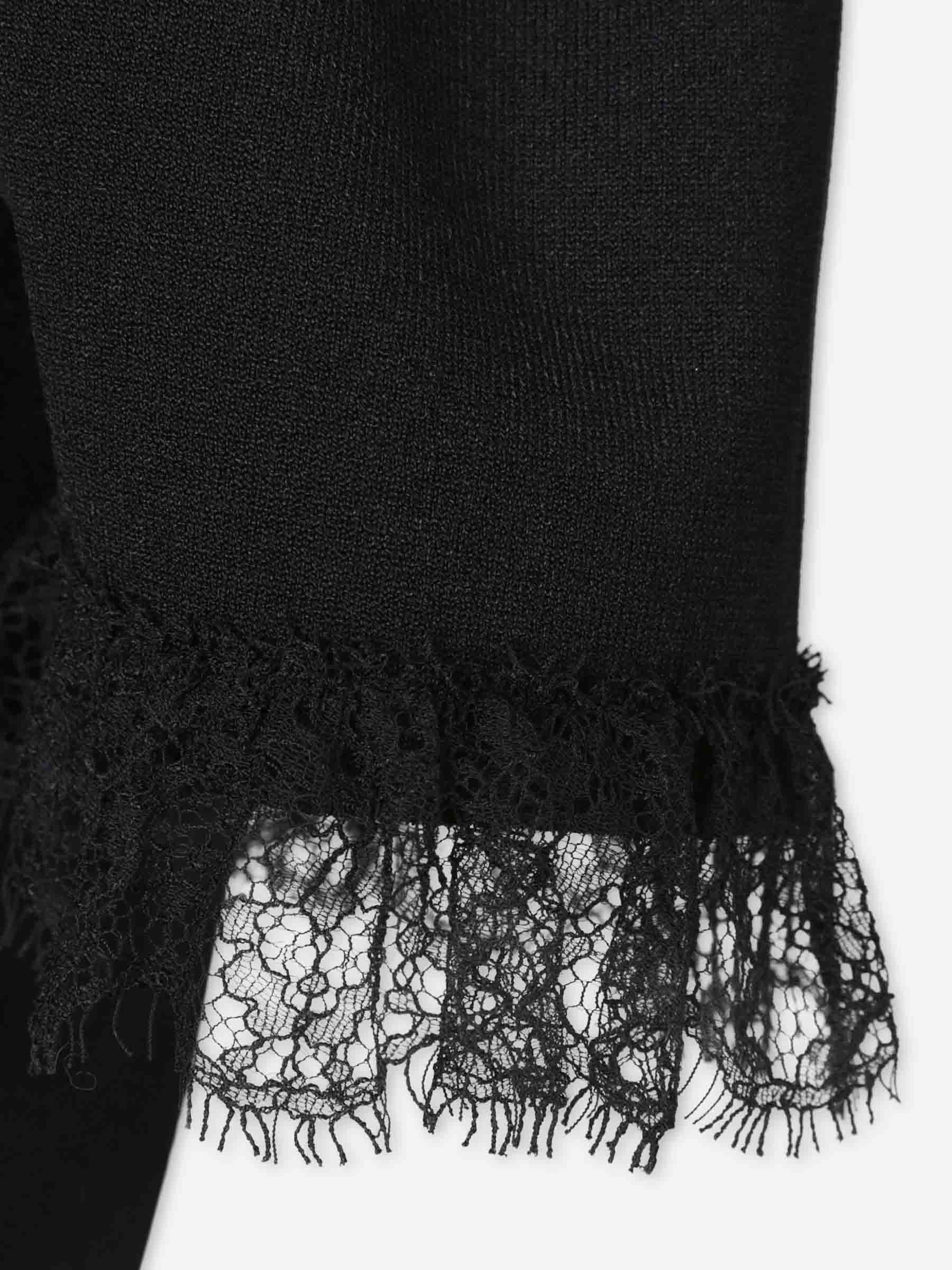 Outlet online McQueen Mujer Polo Punto Encaje color Negro sku 782-001822 01 - Foto 4