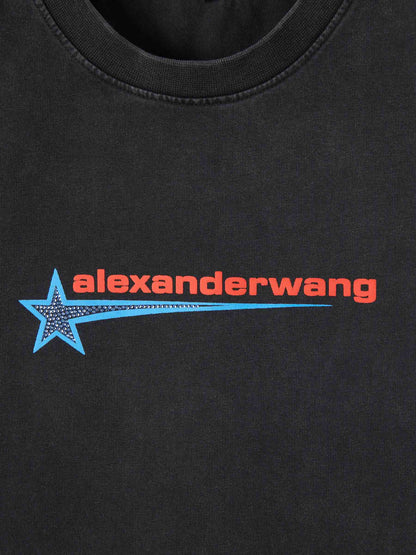 Outlet online Alexander Wang Mujer Camiseta Cuello Redondo color Negro sku 782-001823 01 - Foto 3