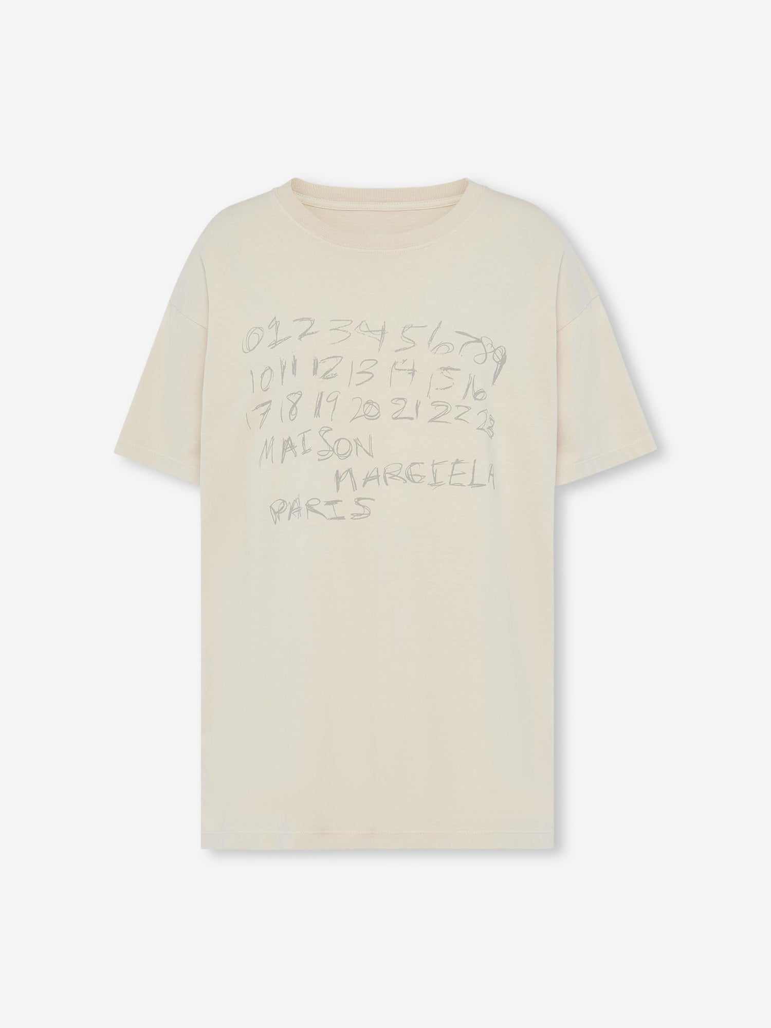 Outlet online Maison Margiela Mujer Camiseta Logo Algodón color Crema sku 782-001830 01 - Foto 1