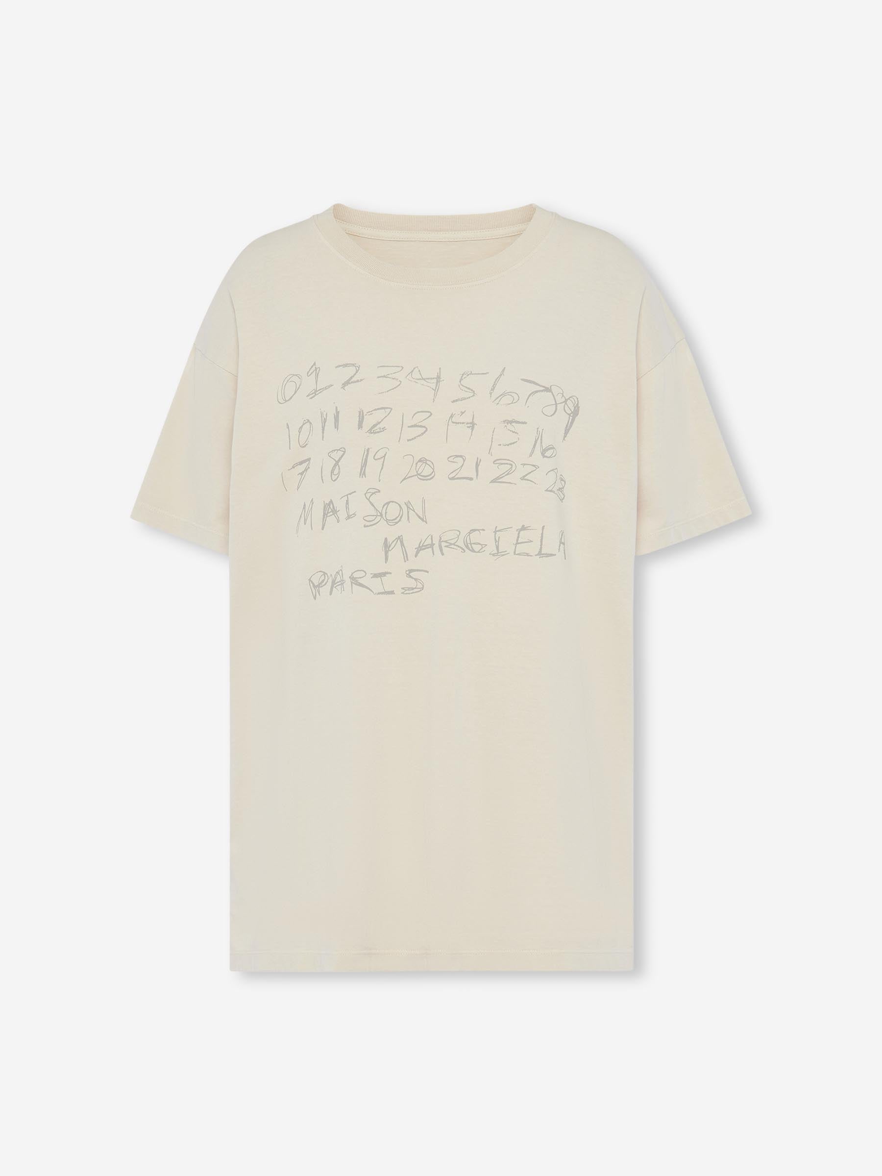 Outlet online Maison Margiela Mujer Camiseta Logo Algodón color Crema sku 782-001830 01 - Foto 1