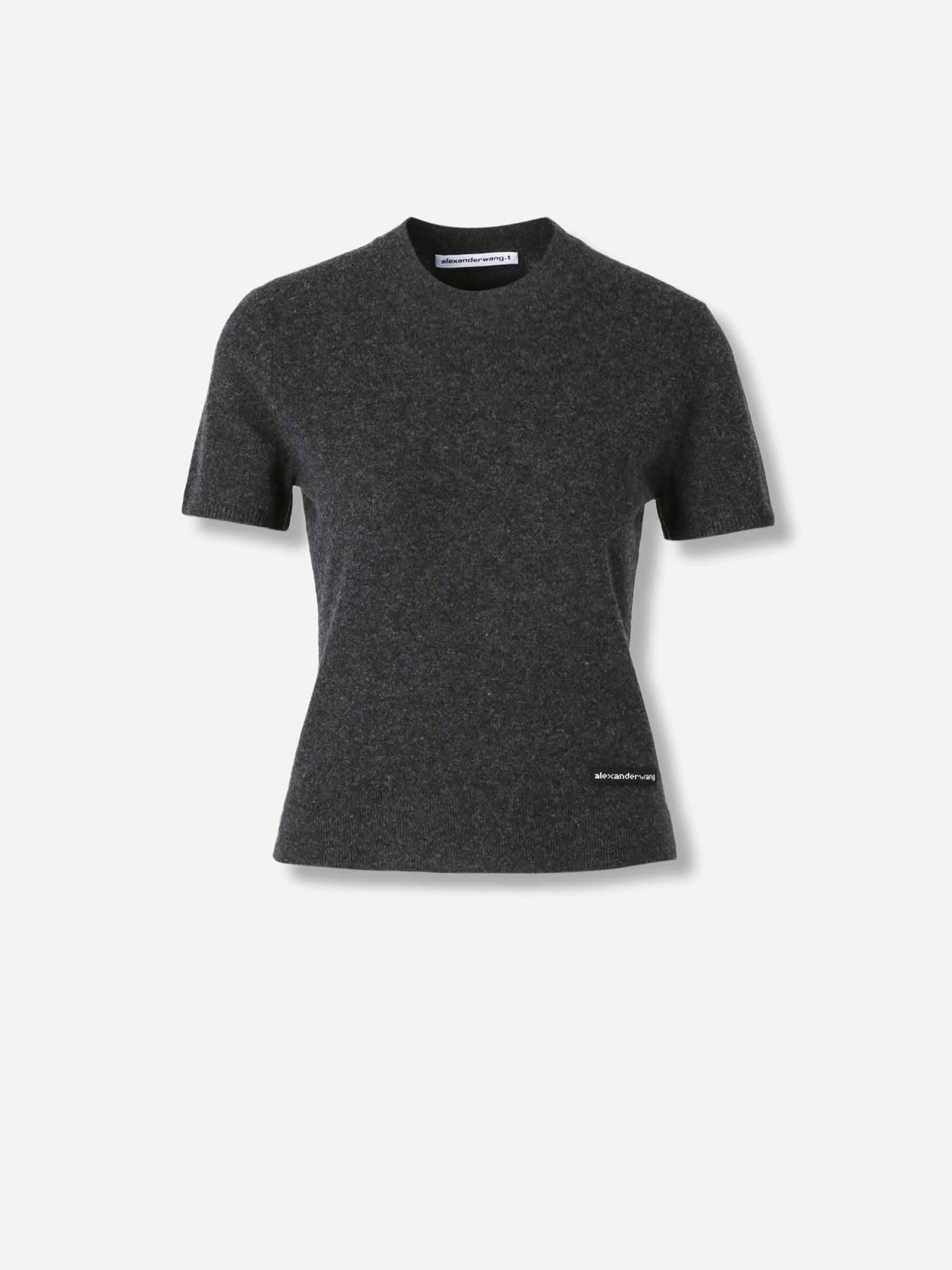 Outlet online Alexander Wang Mujer Camiseta Cropped color Gris Antracita sku 782-001832 01 - Foto 1