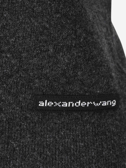 Outlet online Alexander Wang Mujer Camiseta Cropped color Gris Antracita sku 782-001832 01 - Foto 3