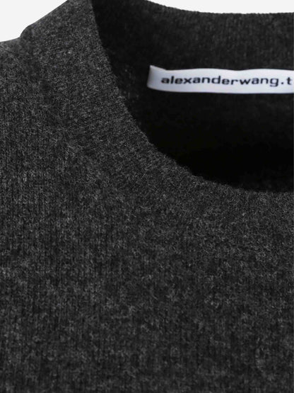 Outlet online Alexander Wang Mujer Camiseta Cropped color Gris Antracita sku 782-001832 01 - Foto 4