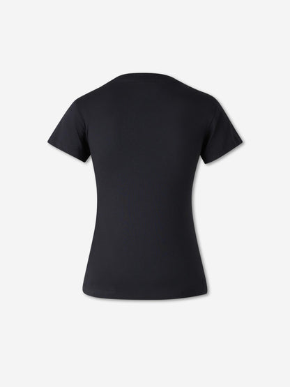 Ganni Mujer Barcelona Camiseta Cuello Redondo color Negro sku 782-001933 01 - Foto 2