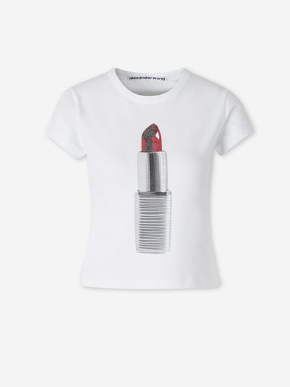 Alexander Wang Mujer Barcelona Camiseta Lipstick Baby color Blanco sku 782-001940 01 - Foto 1