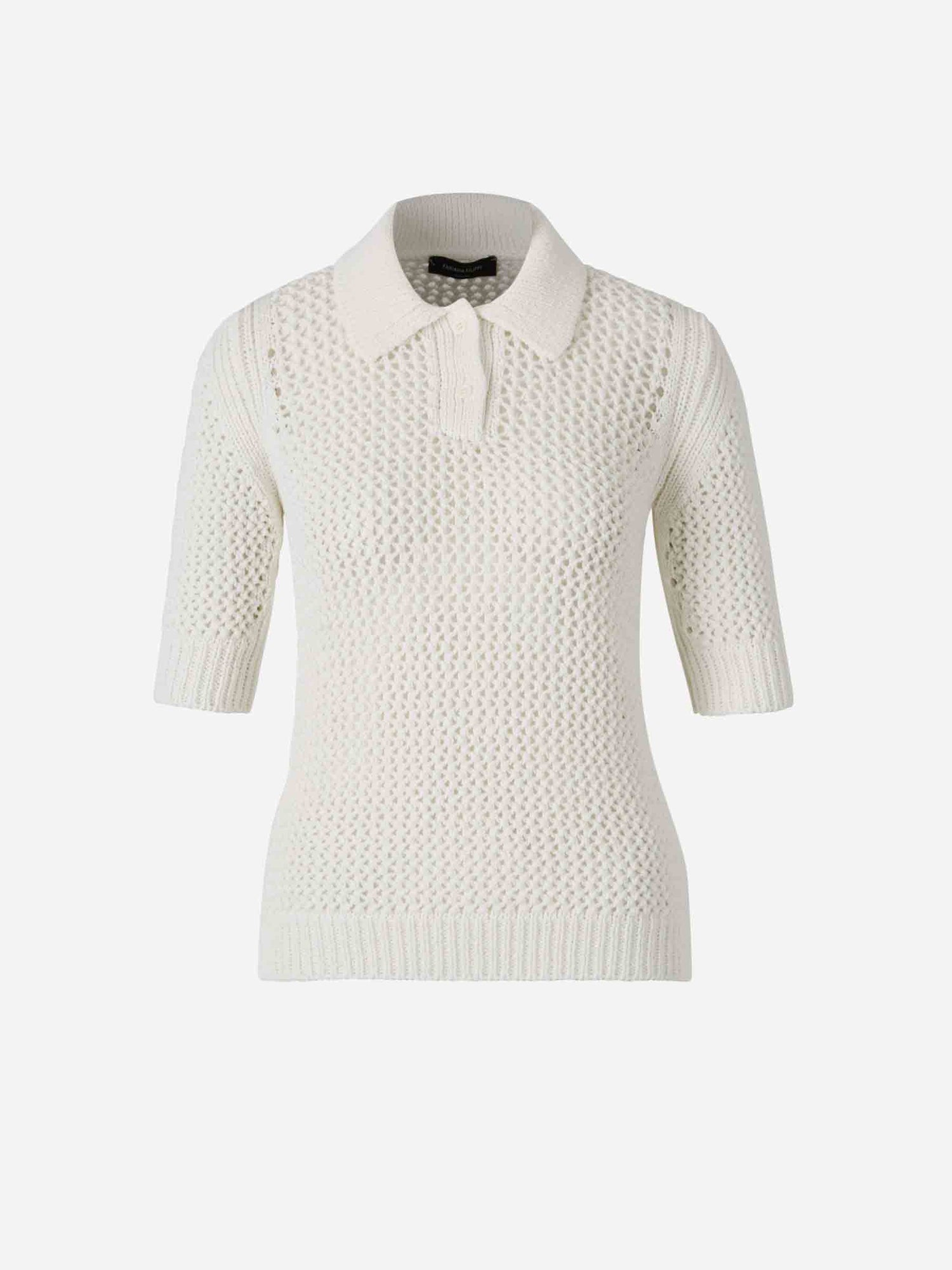 Outlet online Fabiana Filippi Mujer Polo Punto Algodón color Blanco sku 783-000066 01 - Foto 1