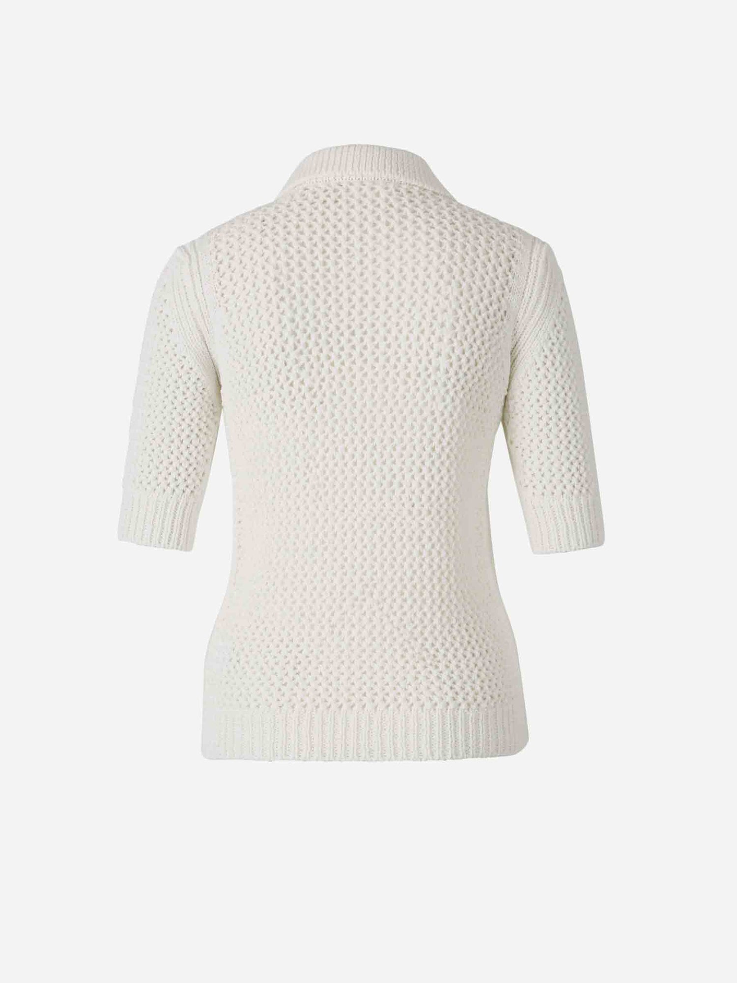 Outlet online Fabiana Filippi Mujer Polo Punto Algodón color Blanco sku 783-000066 01 - Foto 2