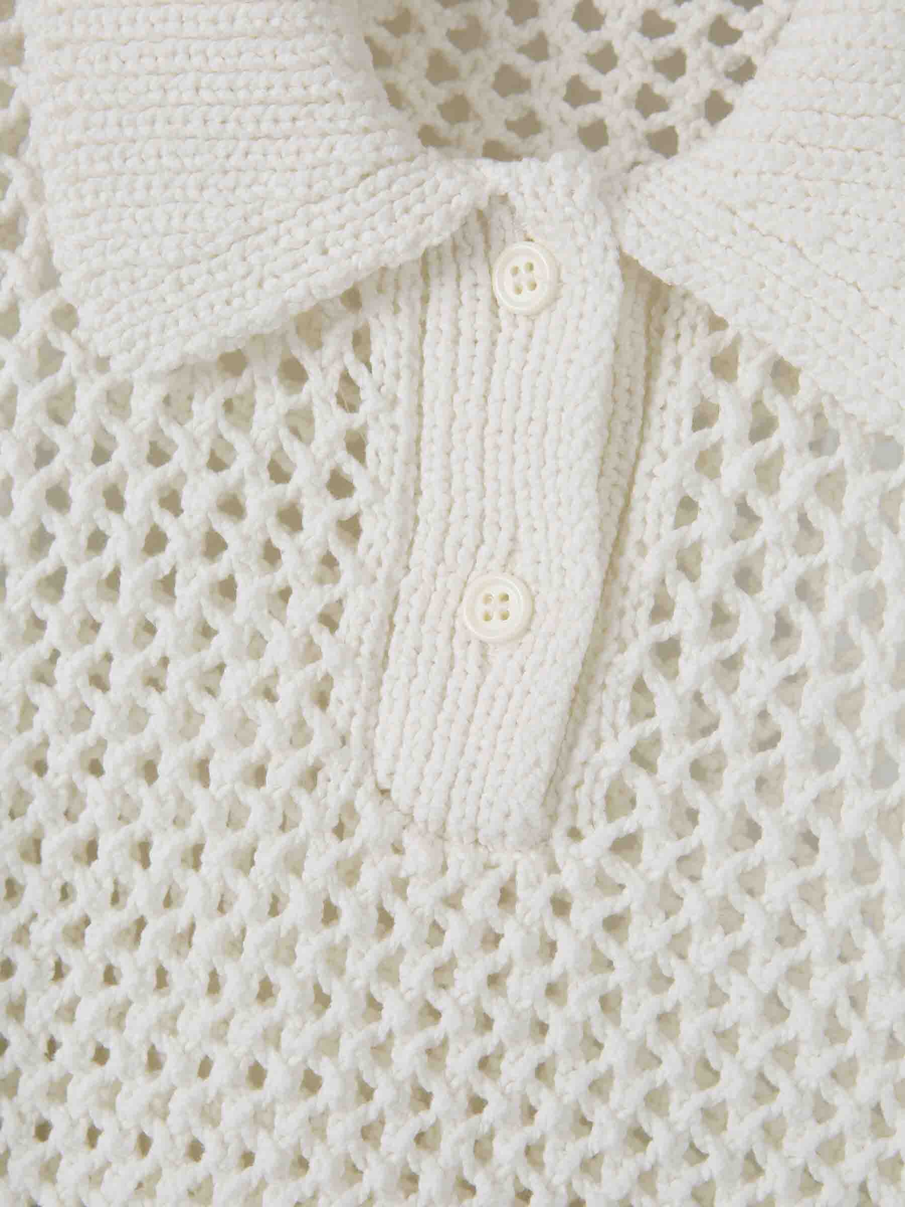 Outlet online Fabiana Filippi Mujer Polo Punto Algodón color Blanco sku 783-000066 01 - Foto 3