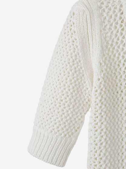 Outlet online Fabiana Filippi Mujer Polo Punto Algodón color Blanco sku 783-000066 01 - Foto 4