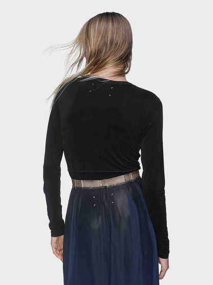 Maison Margiela Mujer Barcelona Camiseta Manga Larga color Negro sku 783-000077 01 - Foto 3