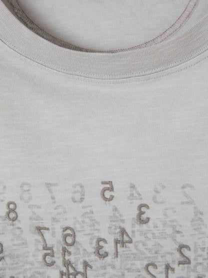 Maison Margiela Mujer Barcelona Camiseta cuello redondo color Gris Claro sku 783-000078 01 - Foto 3